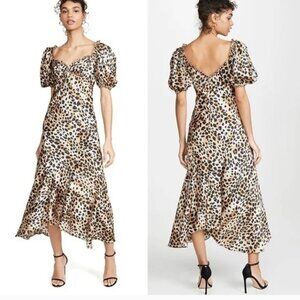 NWOT Ronnie Kobo Maxi Leopard Print Miri Dress